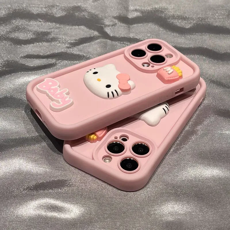 For iPhone15promax New Hellokitty Cell Phone Cases  Kawaii Cartoon Sanrio Cute for iPhone13pro case 14pro Anti-slip 15pro