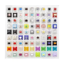 New 81 switch switches tester with acrylic base blank keycaps for mechanical keyboard cherry kailh box candy gateron jwick lect