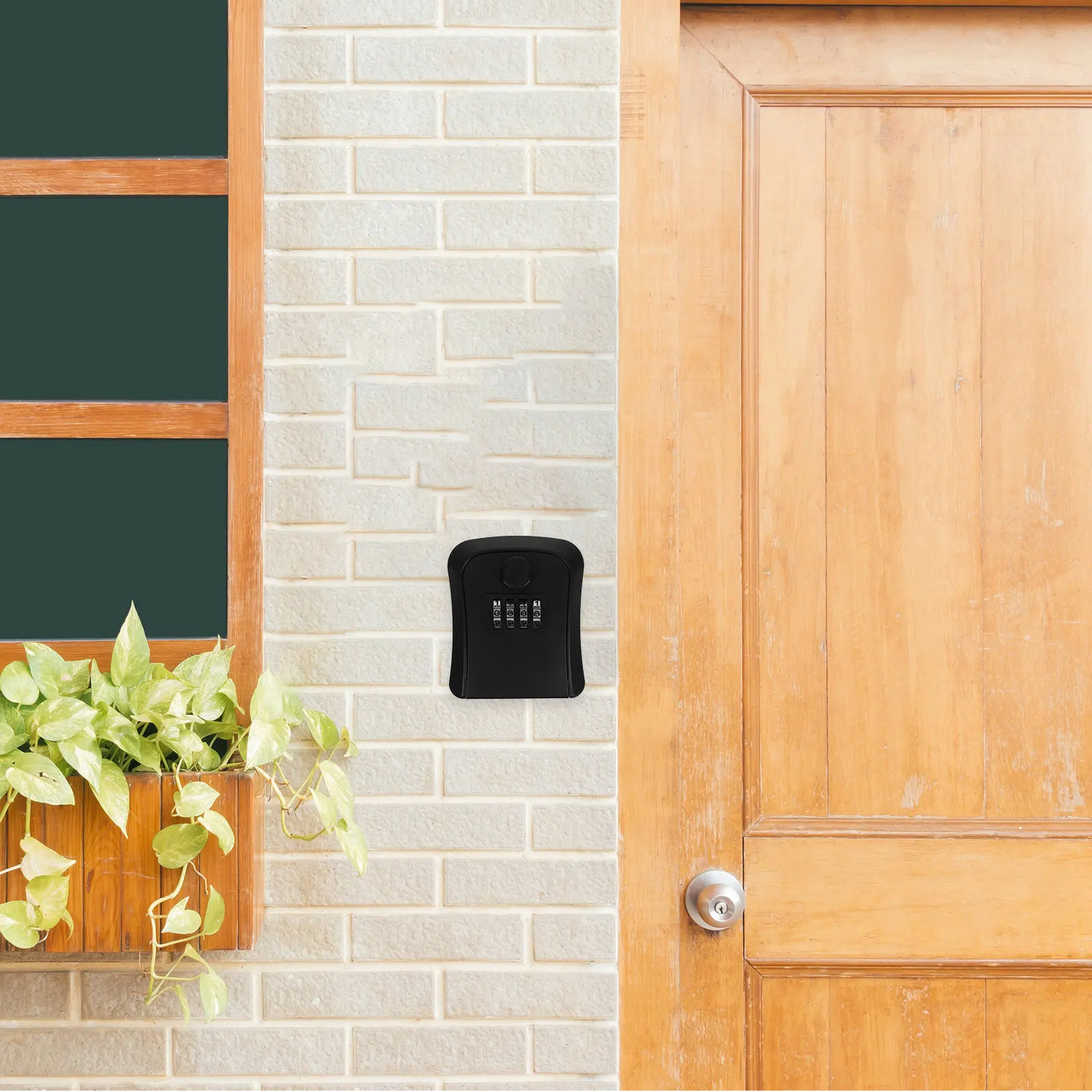 Key Lock Box ABS Stable Portable Combination Lock Safe for Outdoor Wall Mount Keys Storage Security Key Box with Code