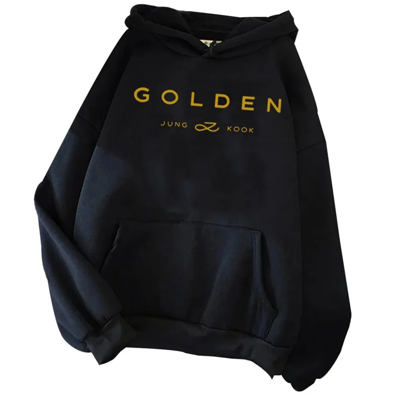 2024 Hot Hoodie Jungkook Kpop Hoodie Vintage Sweatshirt Sudaderas Winter Warm Golden Album Merch Unisex Hoodies Man Woman