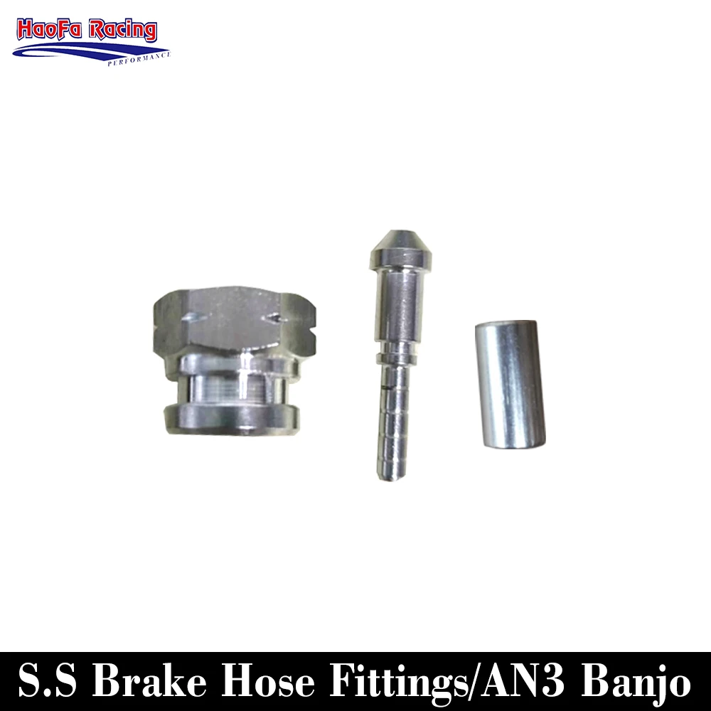 

AN3 M10*1 Motorcycle Accessories Banjo Brake Hose Fittings Plug-in Brake Line Pipe Adapter Steel Brake Screw Accessories