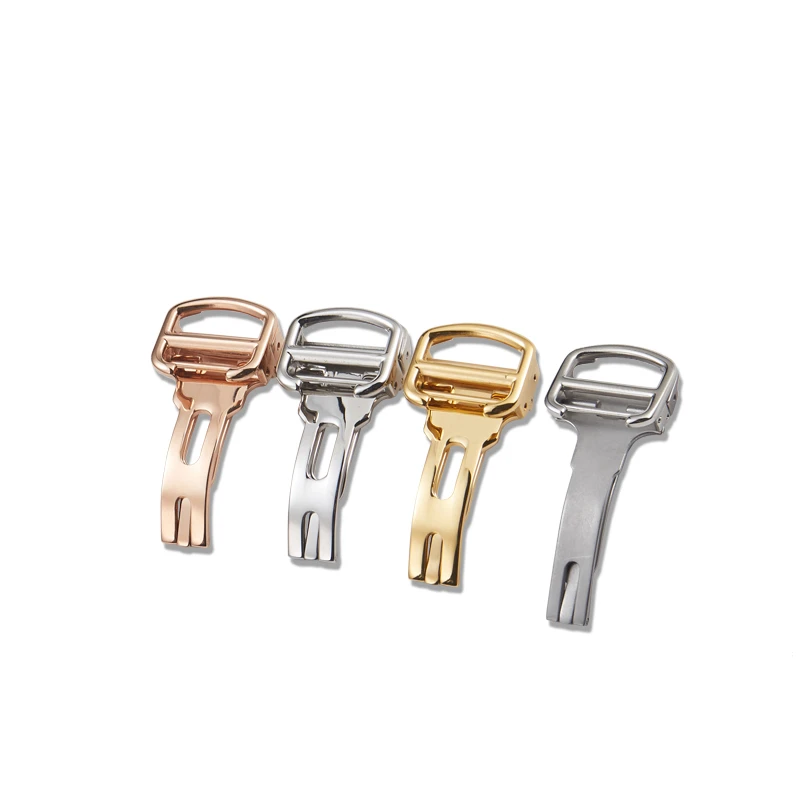 

For Cartier Strap Special Watch-Buttom Women Replace Original Solid Stainless Steel Men's Belt Blue Balloon Tank Folding Buckle