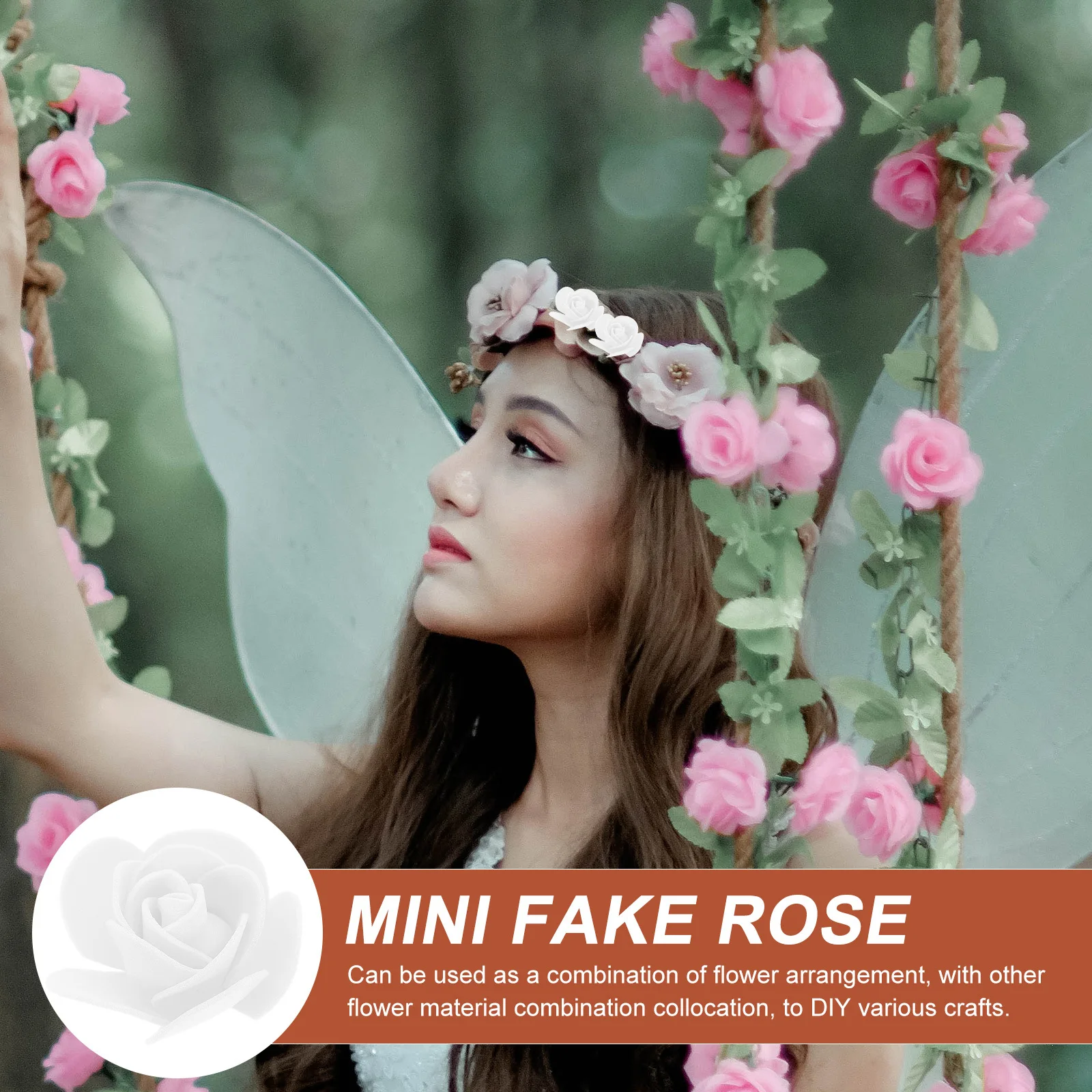 

50Pcs Mini Foam Rose Heads Realistic Artificial Flower Heads for DIY Wedding Decoration Party Supplies Mini Fake Rose