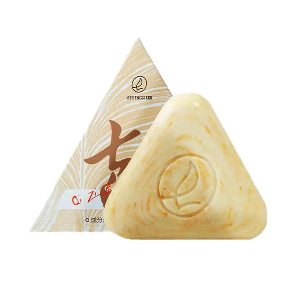 Oil Control Seven Herbs Herbal Facial Soap Bar Triangular Shape Deep Pore Cleansing Balance Sebum 0 Alcohol Gentle Face Soap