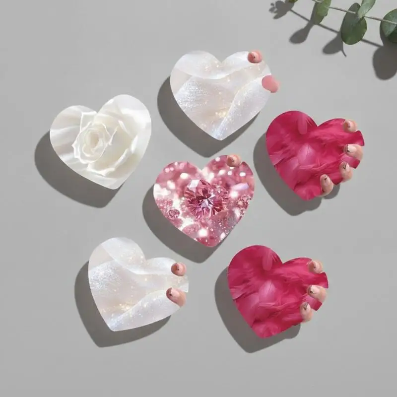 10Pcs Handmade Nail Art Display Cards Tear-resistant Fake Nails Show Prop Portable Daily Nail Art Display Salon Accessory