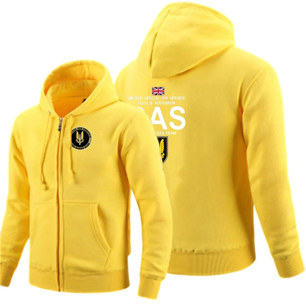Military SAS Sniper Special Military Operations 2026 Spring Autumn Men's Solid Color Zipper Hoodie Jacket Leisure Versatile Coat