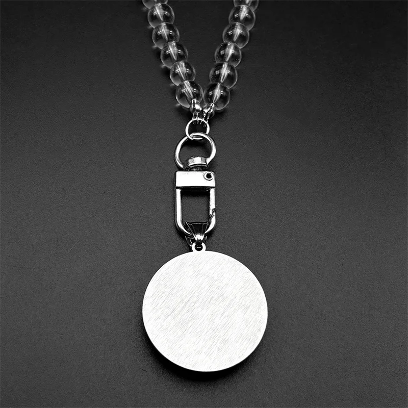 أنيقة الأبيض الحصان قلادة قلادة للنساء الرجال الفولاذ المقاوم للصدأ ميدالية الحيوان المهر المراعي الزجاج الخرز سلسلة مجوهرات هدايا