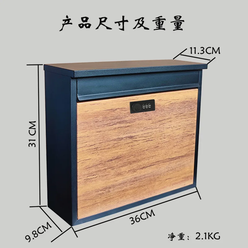 

Заводская прямая продажа, пароль, сейф, термоперенос, металлический почтовый ящик под дерево, TX0084.M