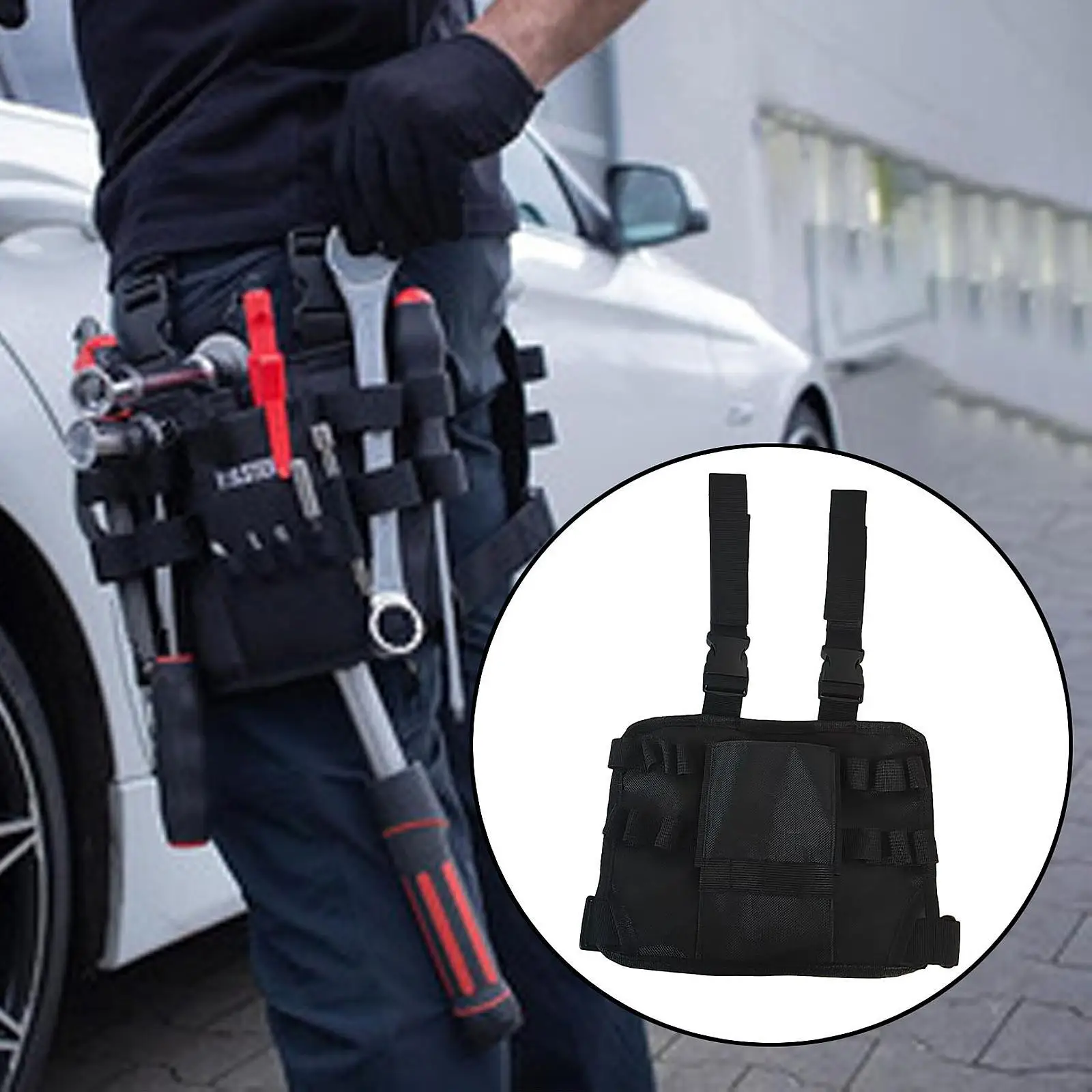 Bolsa de herramientas para muslo con correa para pierna para mantenimiento básico de carpinteros automotrices