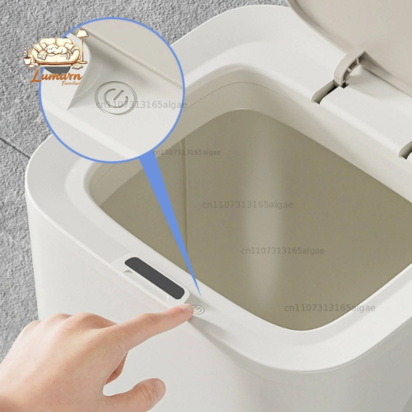 Sensor Trashcan Smart Trash Can Automatic Waste Bin Type-C Charging Odor-Resistant Storage Organize for Home Kitchen Office