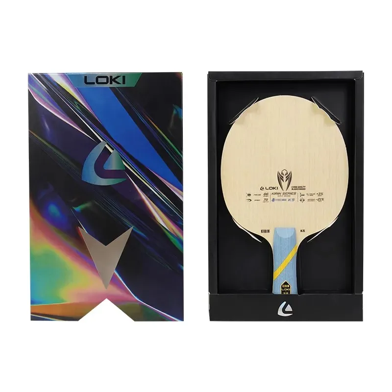 2024 LOKI KIRIN K5 Table Tennis Blade 5-Ply Pure Wood Fast Attack FL Long Handle All-rounded Ping Pong Bat for Advanced Training