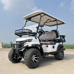 2024 New Lifted 48V Electric Golf Carts 2 Person Seats off Road Golf Scooter 4 Wheel Lithium 4 Seater Solar Golf Cart