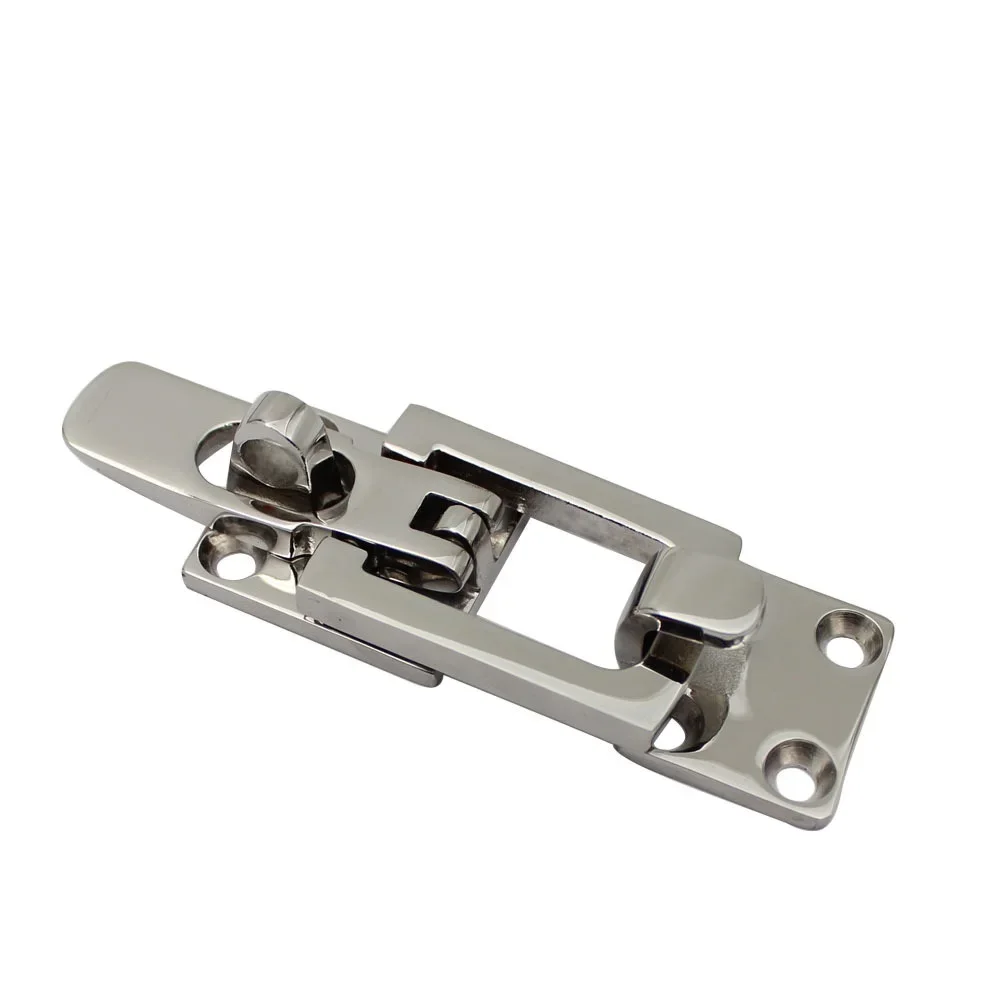 2 Picecs Deck Lock Hasp 316 Stainless Steel Lockable Hold Down Clamp Latch Fastener Mirror Polish For Marine Boat