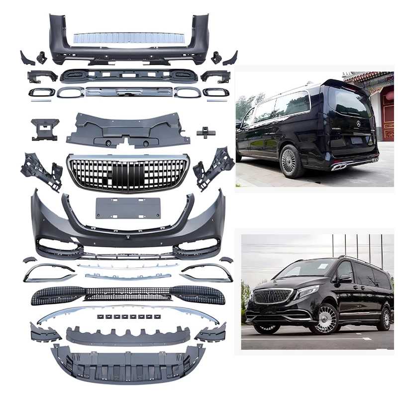 

For Mercedes Benz Vito W447 Maybach style Body Kit V-class V260 Bumper Grille Upgrade Mercedes Vito Body Kit