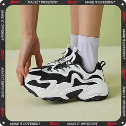 Xtep Casual Shoes For Women Summer Fashion Sports Shoes Thick Sole Everyday Wear-Resistant Soft Outdoor Shoes 876218320043