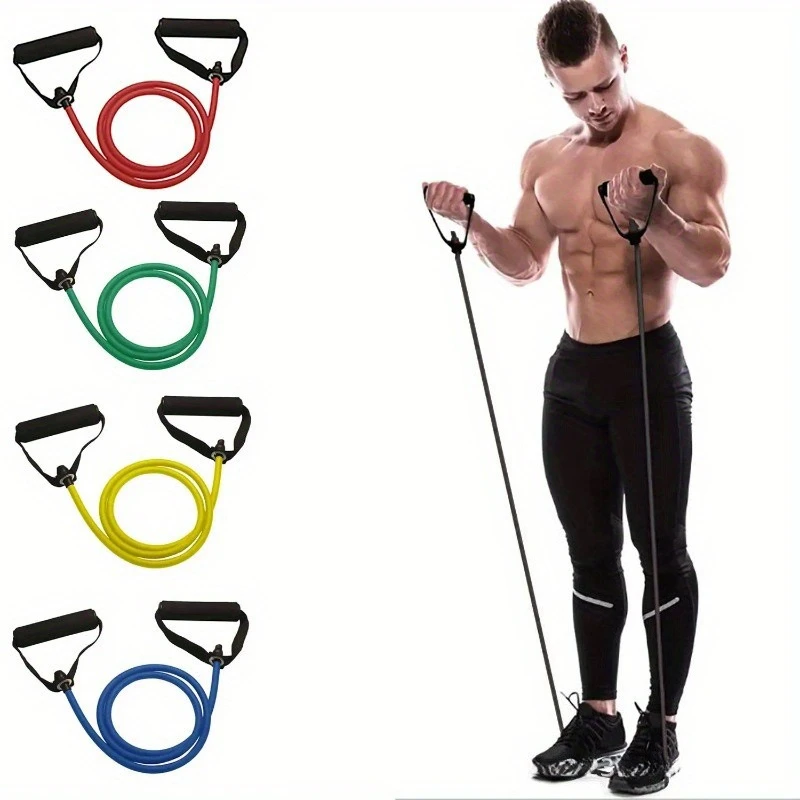 Widerstandsbänder mit Griffen – Übungsbänder für Krafttraining, Trainingsbänder für Männer und Frauen, Fitnessgeräte für zu Hause