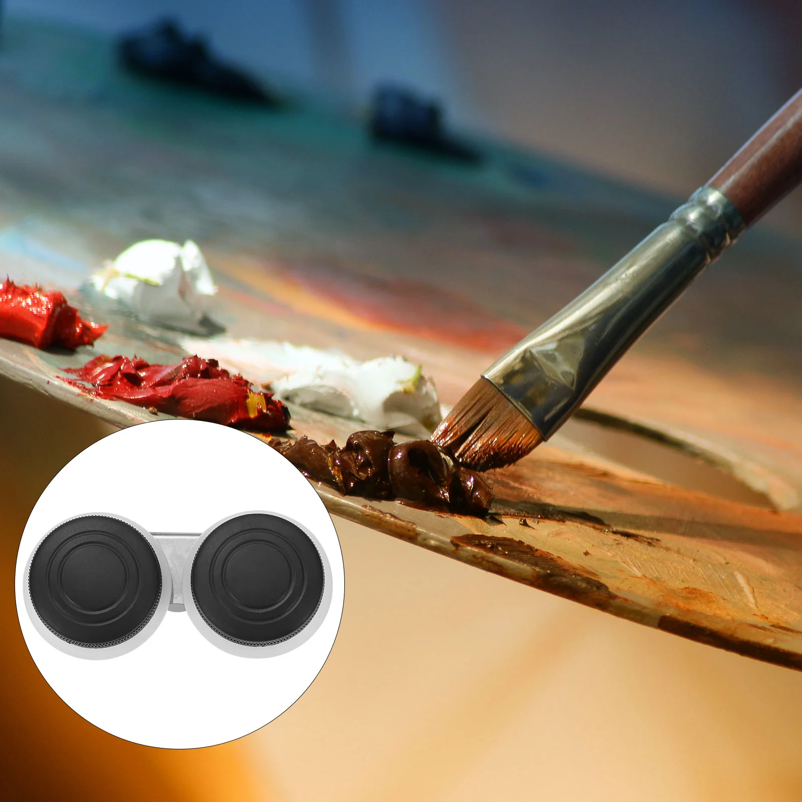 Pot d'huile à Double Port, brosse, récipient de lavage, seau en plastique, tonifiant, peinture aquarelle, nettoyage, lave-linge, peinture