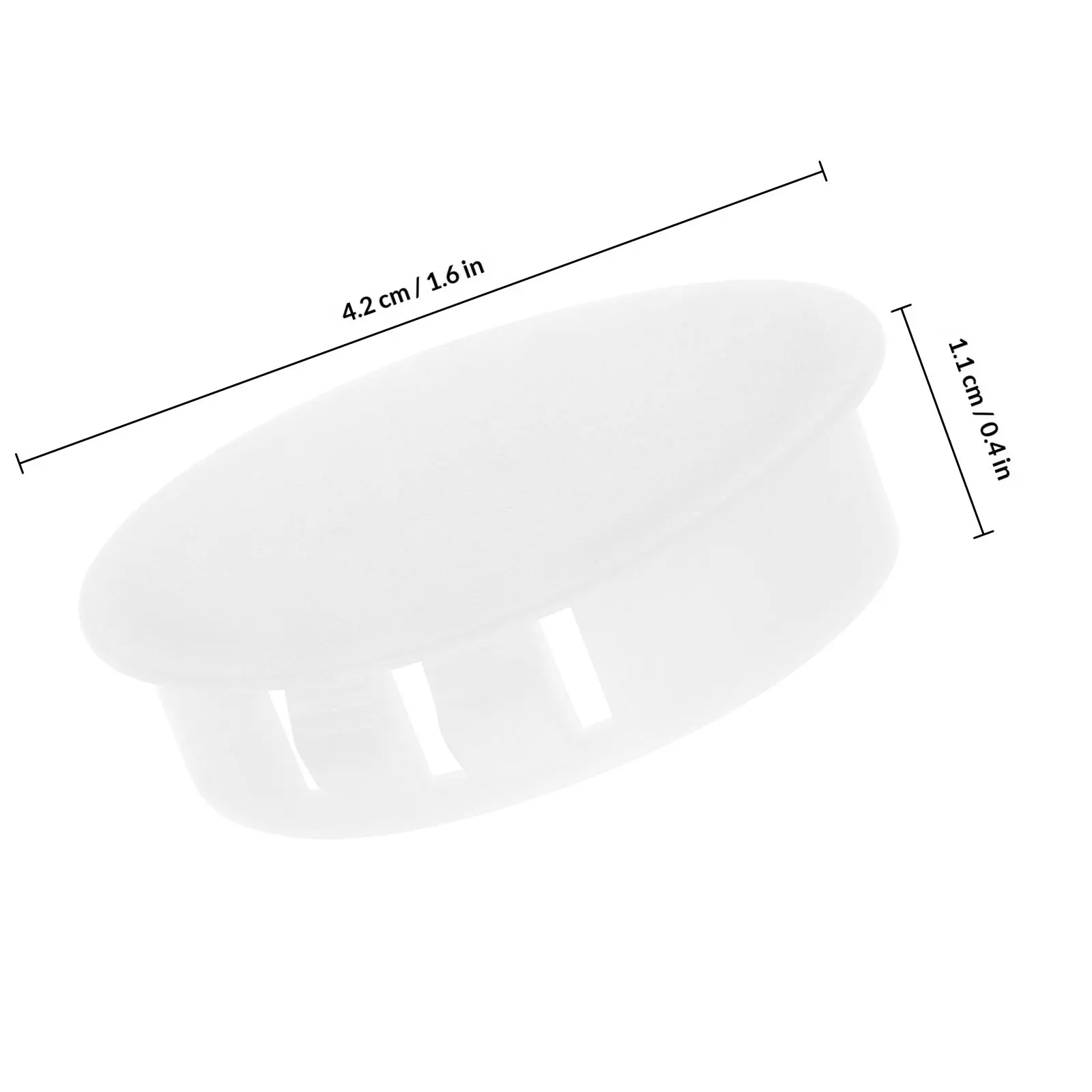 10Pcs White Round Plastic Plug Caps 38Mm for Furniture Screw Holes Snap in Locking Hole Cover Cabinet Shelf Door Panel Hole