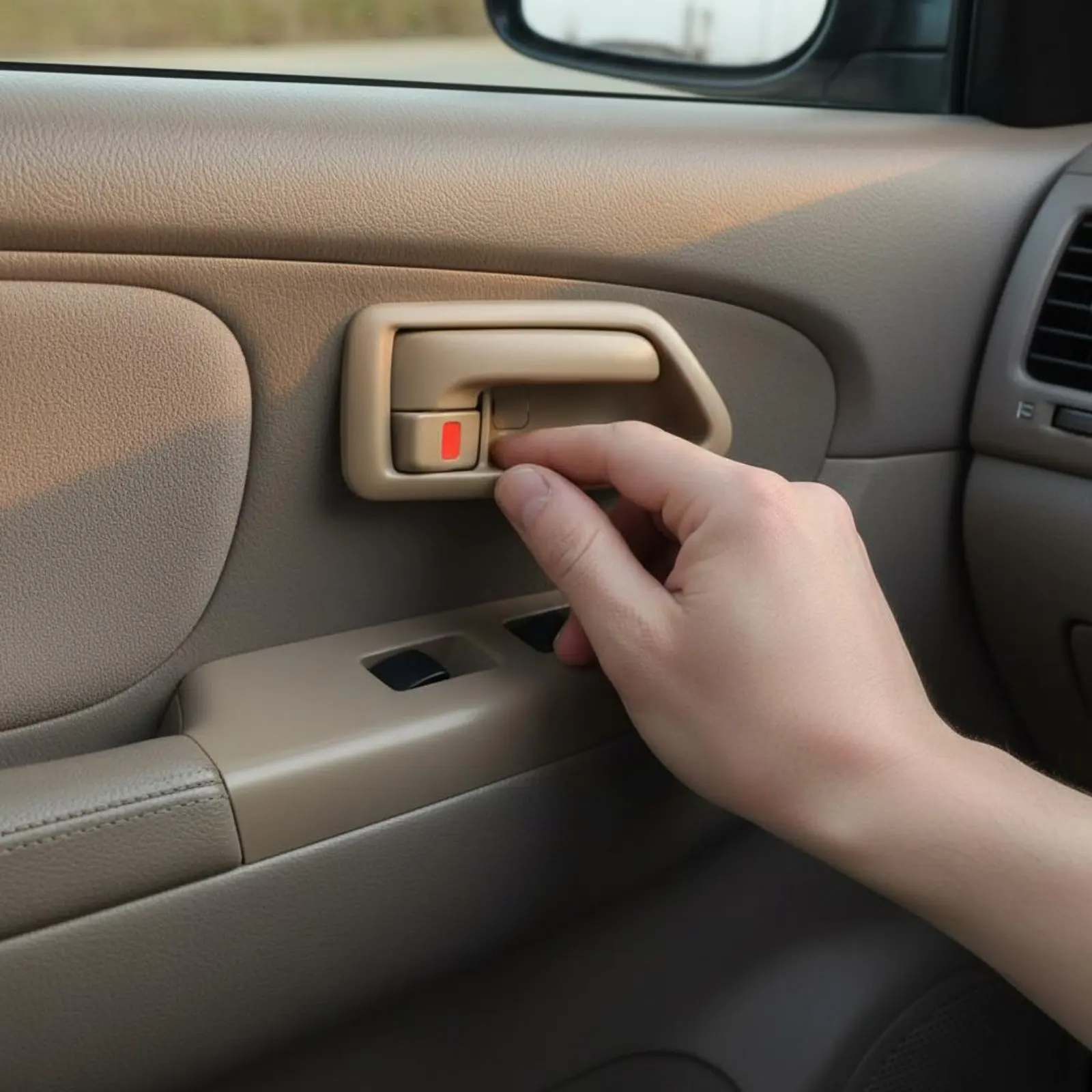 2 Pieces Inner Door Pull Handle Long-Lasting ABS Material Inside Door Handle Assembly Automotive Part for Auto Restoration