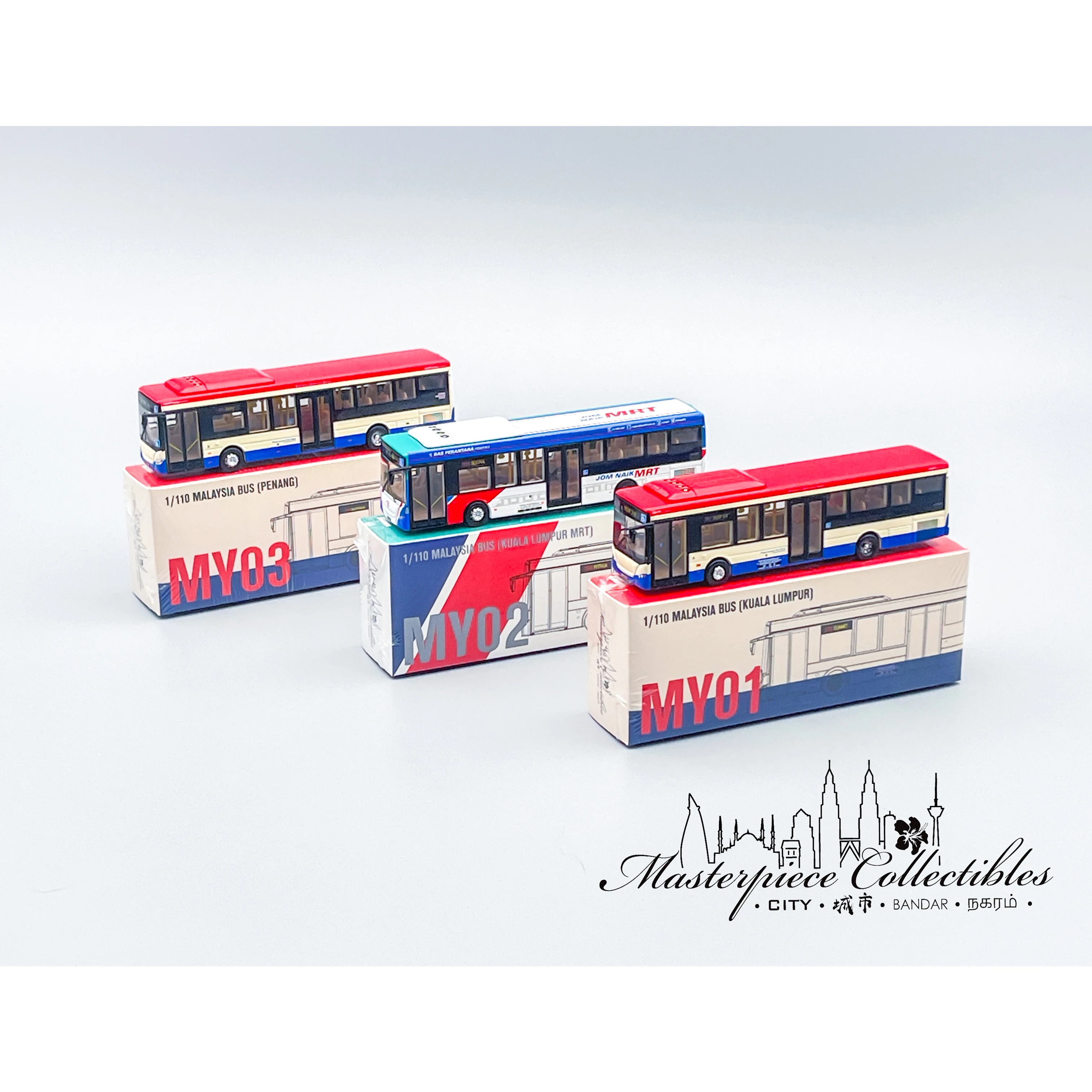 Masterpiece Collectibles 1/110 Malaysian Alloy bus model gift collection