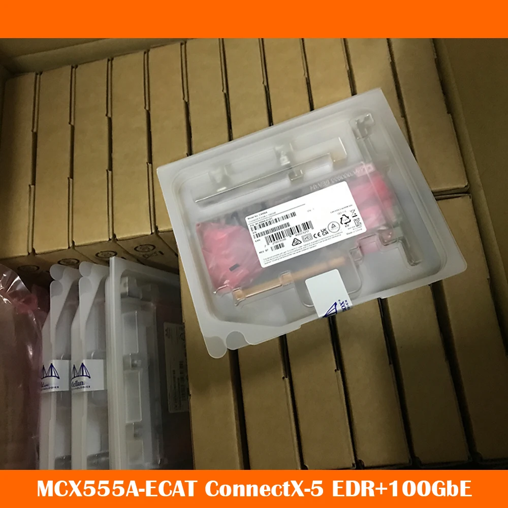 Сетевая карта New NIC CX555A MCX555A-ECAT EDR + 100GbE ConnectX-5 один порт работает хорошо Высокое качество Быстрая доставка