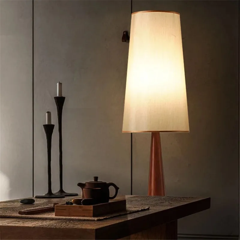 Danish Floor Lamp Designer Wabi-sabi Teak Lamp LED E27 Art Decorative Living Room Study Bedroom Cafe night stand light