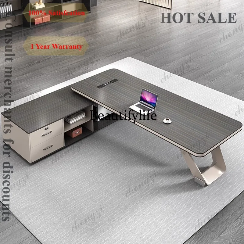 B573 Boss Senior Office Desk Surface General Material Popular Office Desk Vintage Color Office Furniture Der Schreibtisch