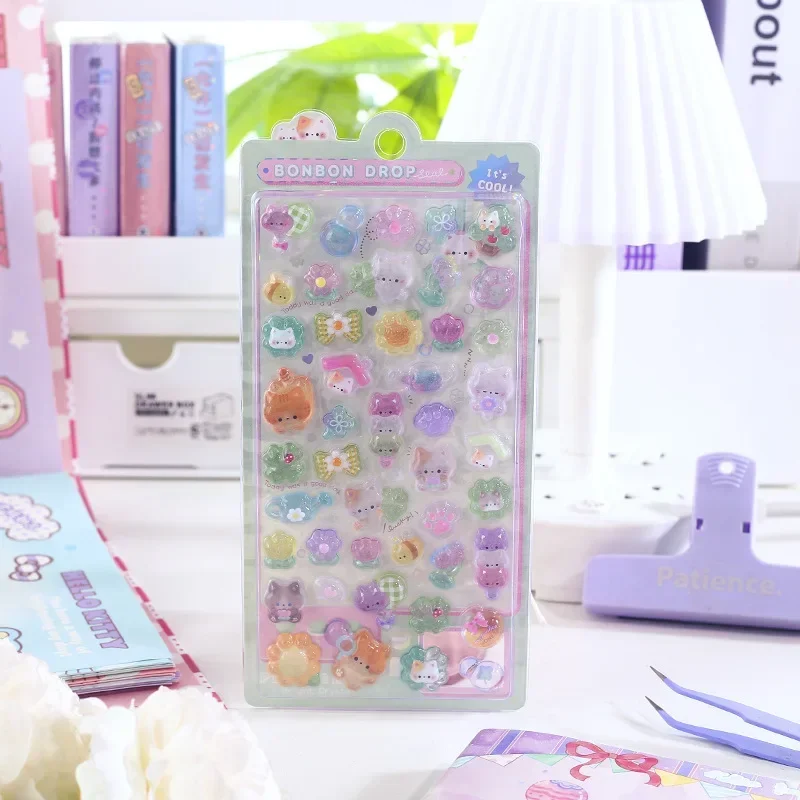 Kawaii 3D บรรเทาสติกเกอร์สติกเกอร์ DIY โทรศัพท์กระเป๋าเดินทางรถจักรยานยนต์แล็ปท็อปกระเป๋าเดินทางสติกเกอร์รูปลอกสติกเกอร์โทรศัพท์น่ารักการ์ตูนตกแต่ง