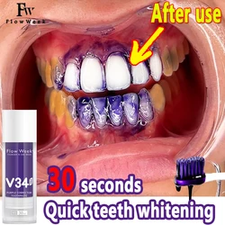 FlowWeek 30Ml V34 Purple Toothpaste Colour Corrector Teeth For Teeth Whitening Brightening Reduce Yellowing Cleaning Tooth