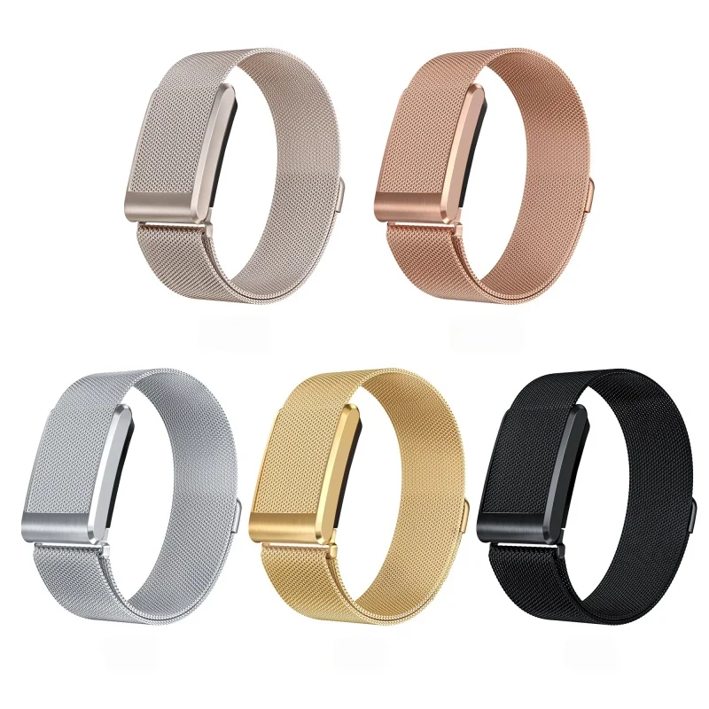 Milanese Metal Watch Band for Whoop 5.0 Regular & ECG Version Watchstrap 24mm Stainless Steel Replacement Bracelet Wristband