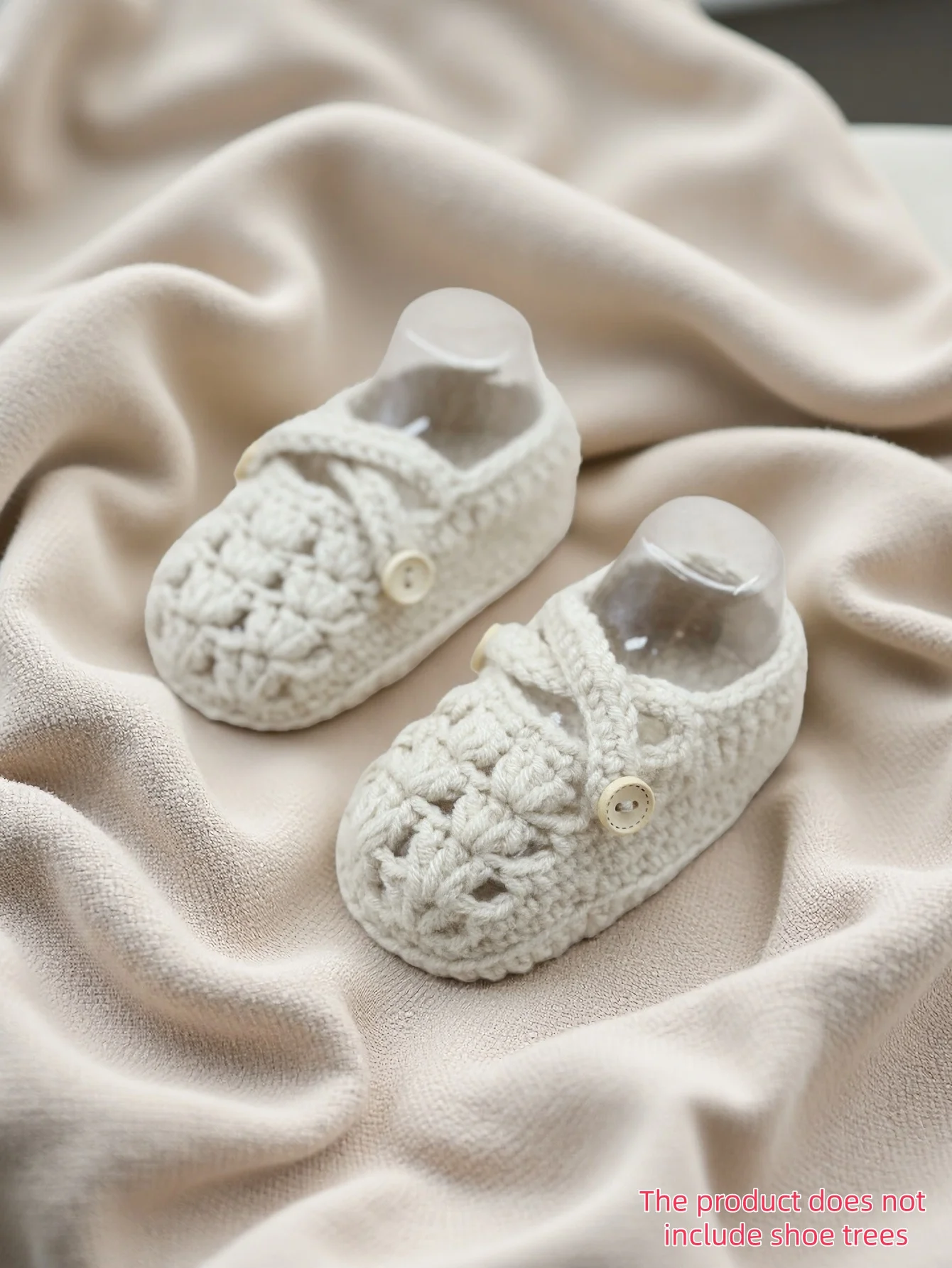 

1 Pair Handmade Crochet Baby Booties, Soft Knit Newborn Shoes