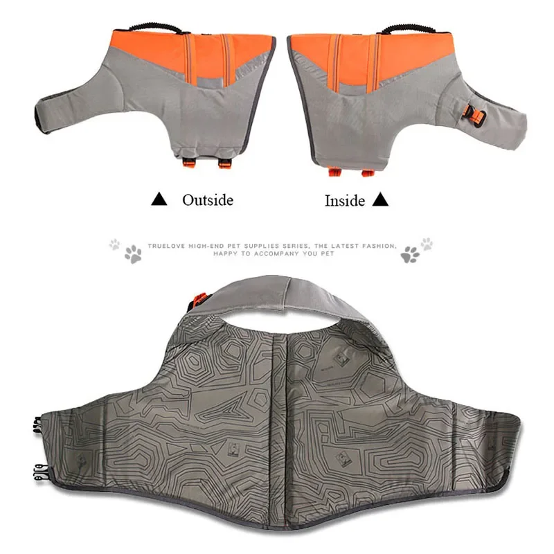 TRUELOVE − Gilet de sauvetage pour animaux de compagnie, protection de sécurité pour chien, mode d\'été, réglable, coulée dans la piscine, surf,