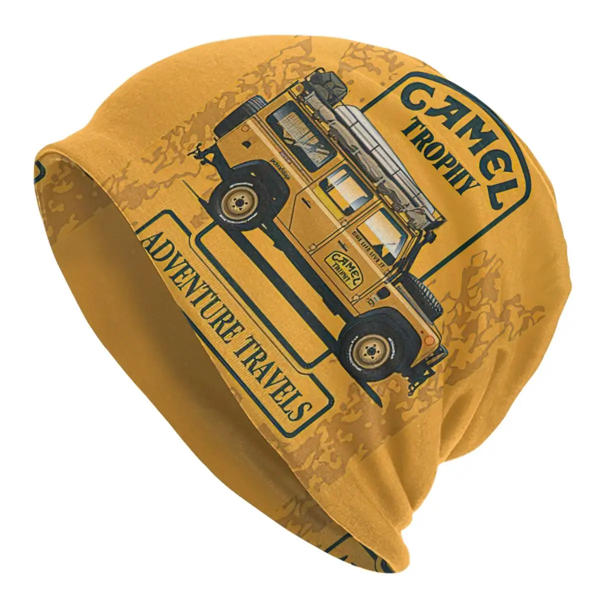 Camel Trophy Defender 110 Bonnet Hat Fashion Outdoor Moto Yellow Car Skullies Beanies Hats Men's Women's Warm Dual-use Caps