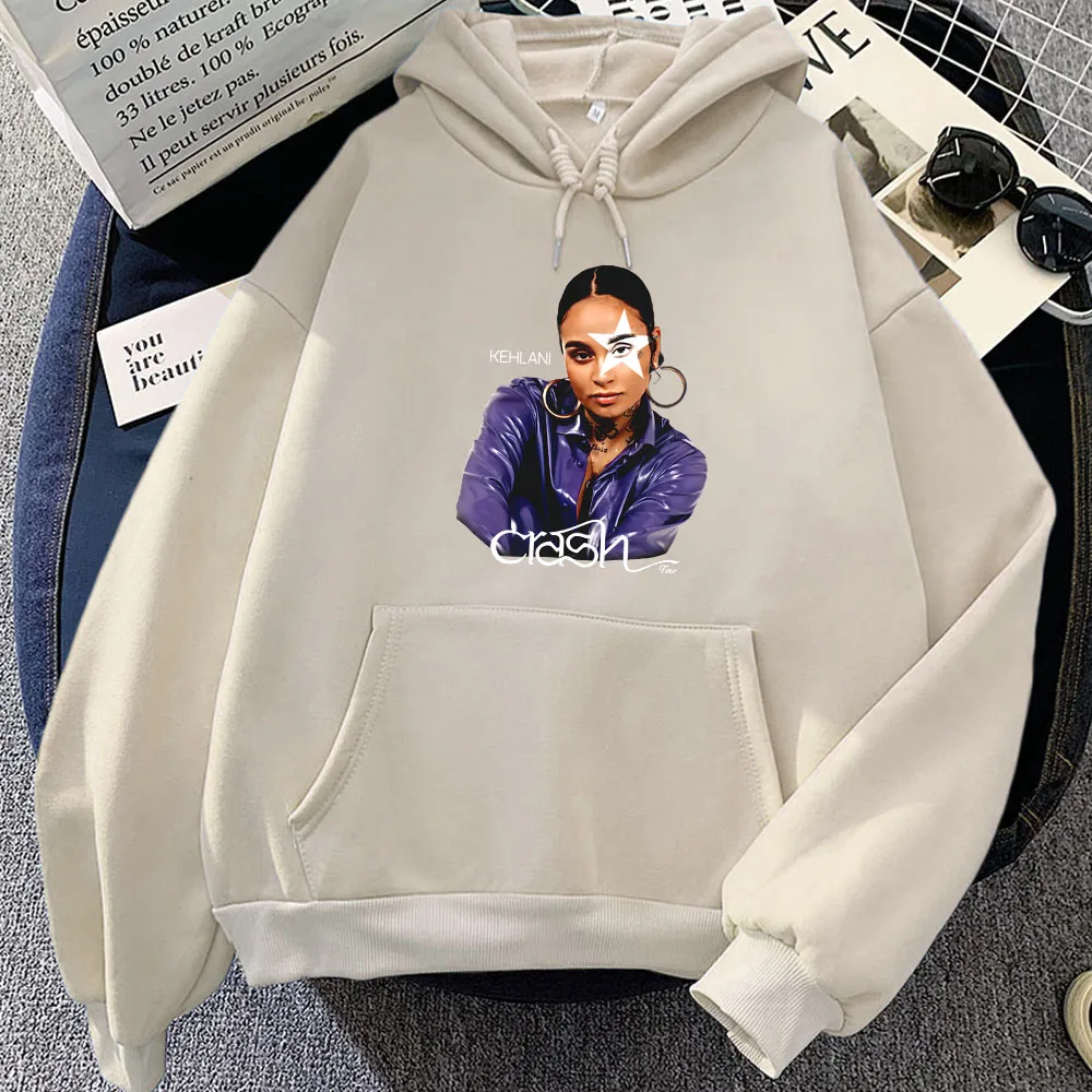 Mulheres cantor kehlani crash hoodies roupas gráficas sudaderas para mujer com capuz manga longa pullovers femininos inverno gótico hoodie