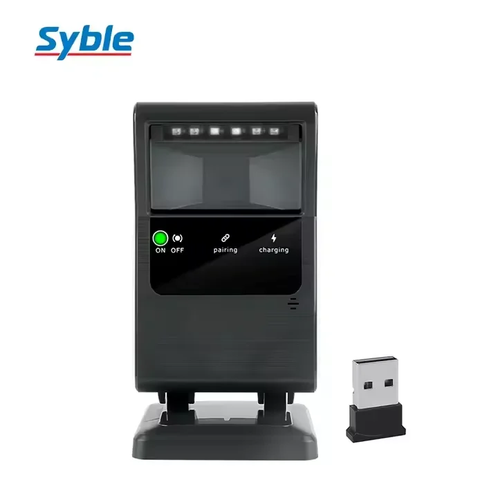 

Беспроводной 2D-сканер штрих-кодов Syble XB-868RB для настольного использования, высокоточное автоматическое индукционное сканирование