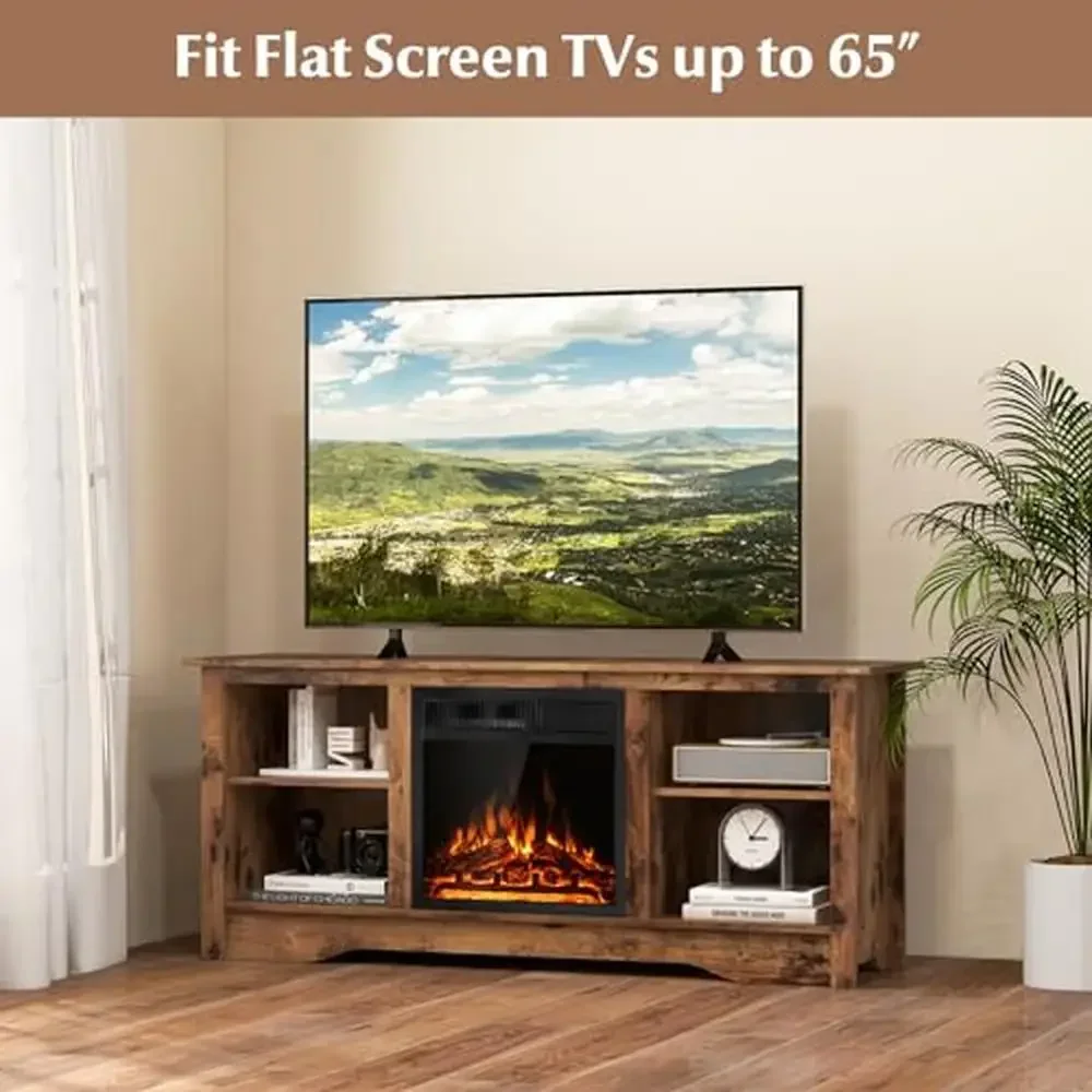 Entertainment Center Fireplace TV Stand 65