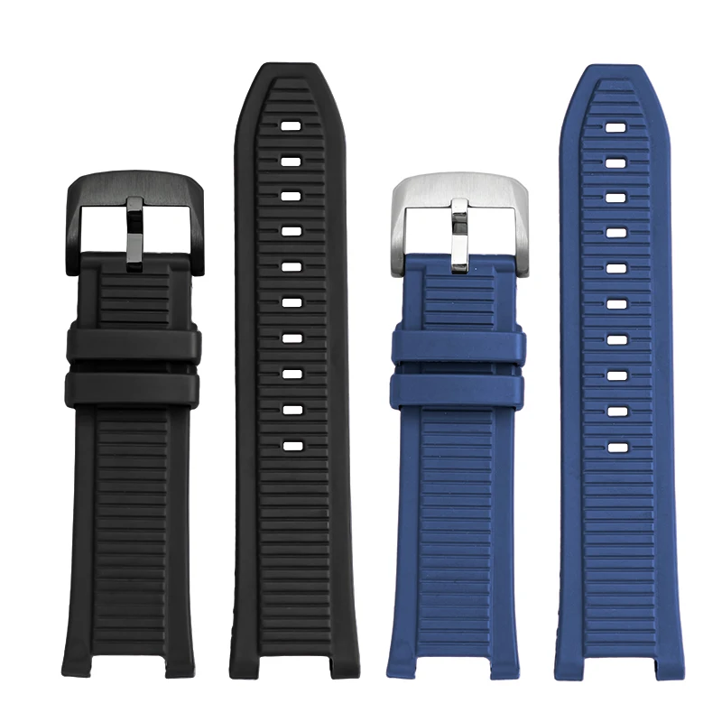 Para TISSOT 1853 T-Race Correa de reloj de goma de 24 mm compatible con la serie T141 (T141.417A/T141.427) – Correa de silicona Diseño cóncavo