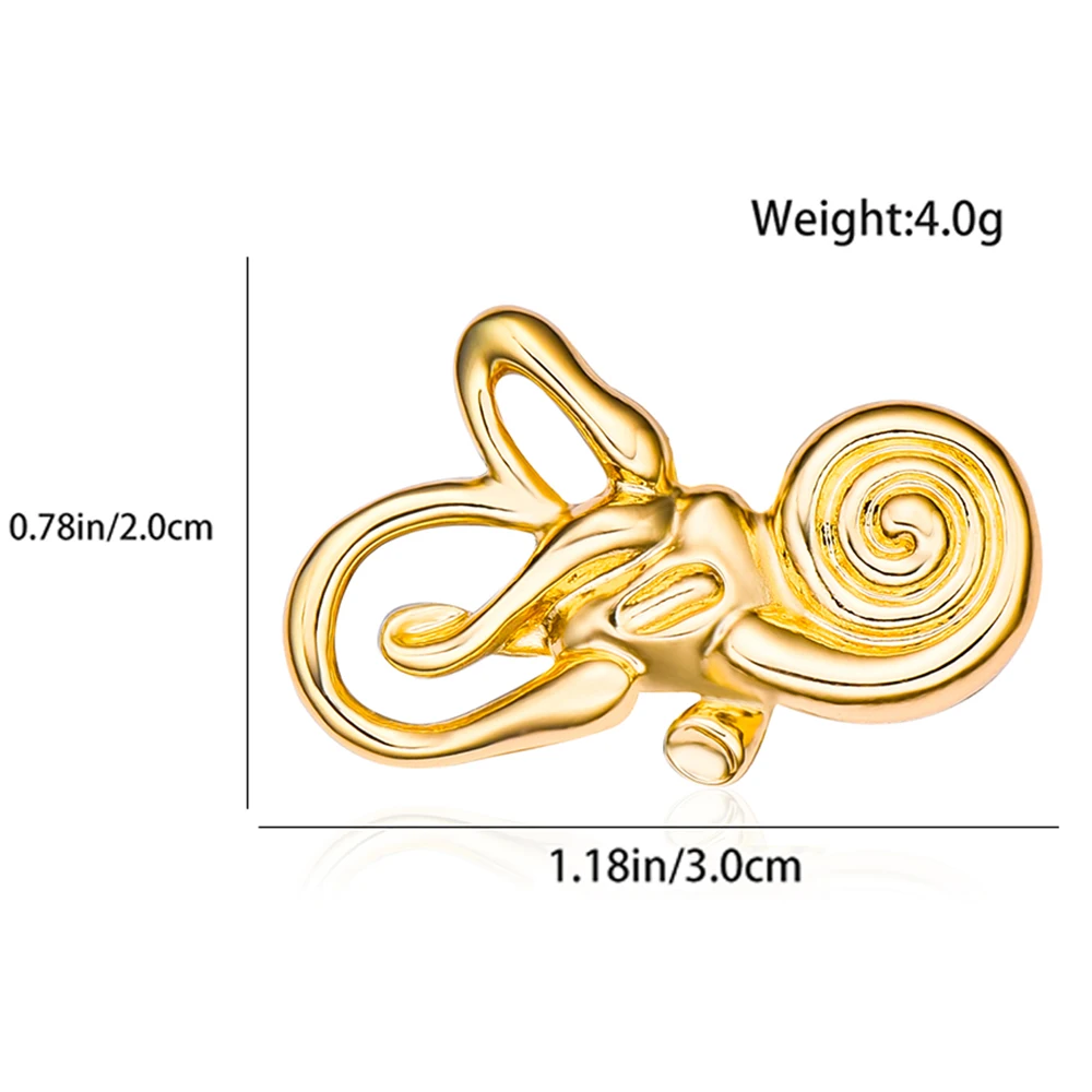 DCARZZ Medical Cochlea Brooch Pin Anatomy Backpack Hat Lapel Ear Badges Jewelry Accessories for Otology Doctor Nurse