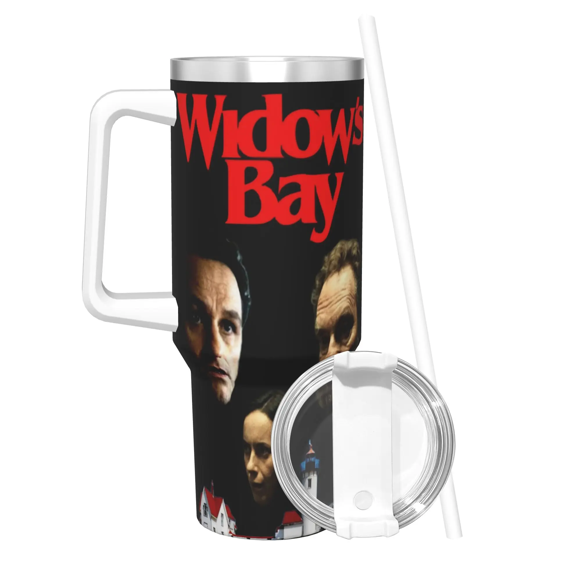 Widow's Bay Horror Movie 2026 40oz Tumbler Stainless Steel Double Wall Vacuum Insulated  Mug With Straw