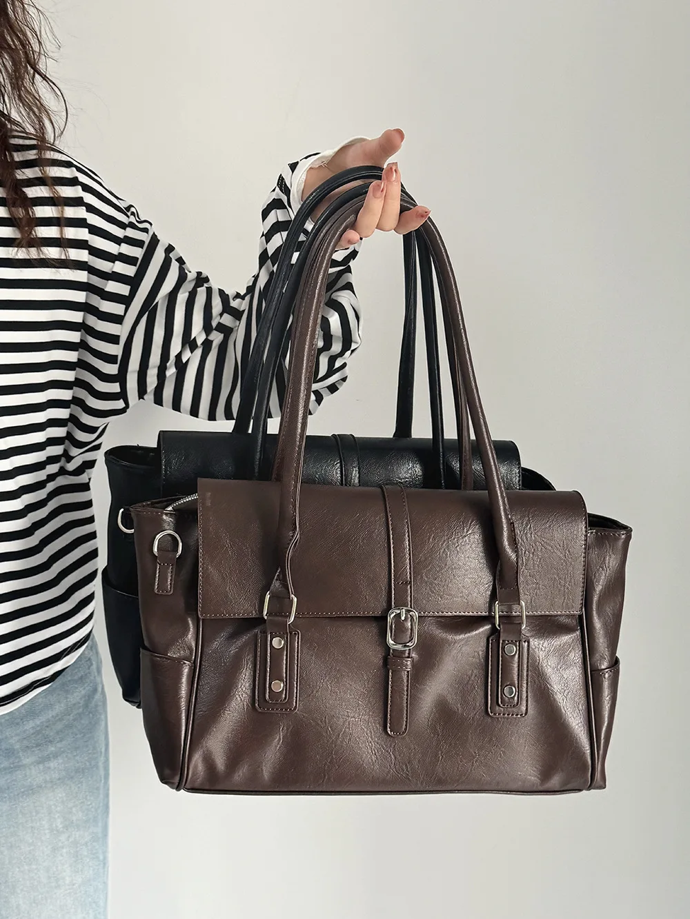 CGCBAG 2026 New Luxury Tote Bags Designers Commuting Lage Capacity Women's Tote Bags High Quality PU Leather Female Handbags