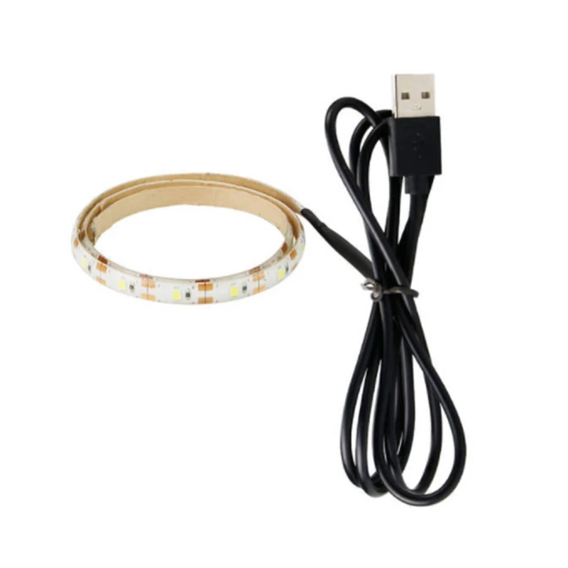 

Waterproof LED Strip 5V USB TV LED Light Tape Fita Ribbon Light Wardrobe Flexible Lamp 2835 Cabinet 0.5Meter Warm White