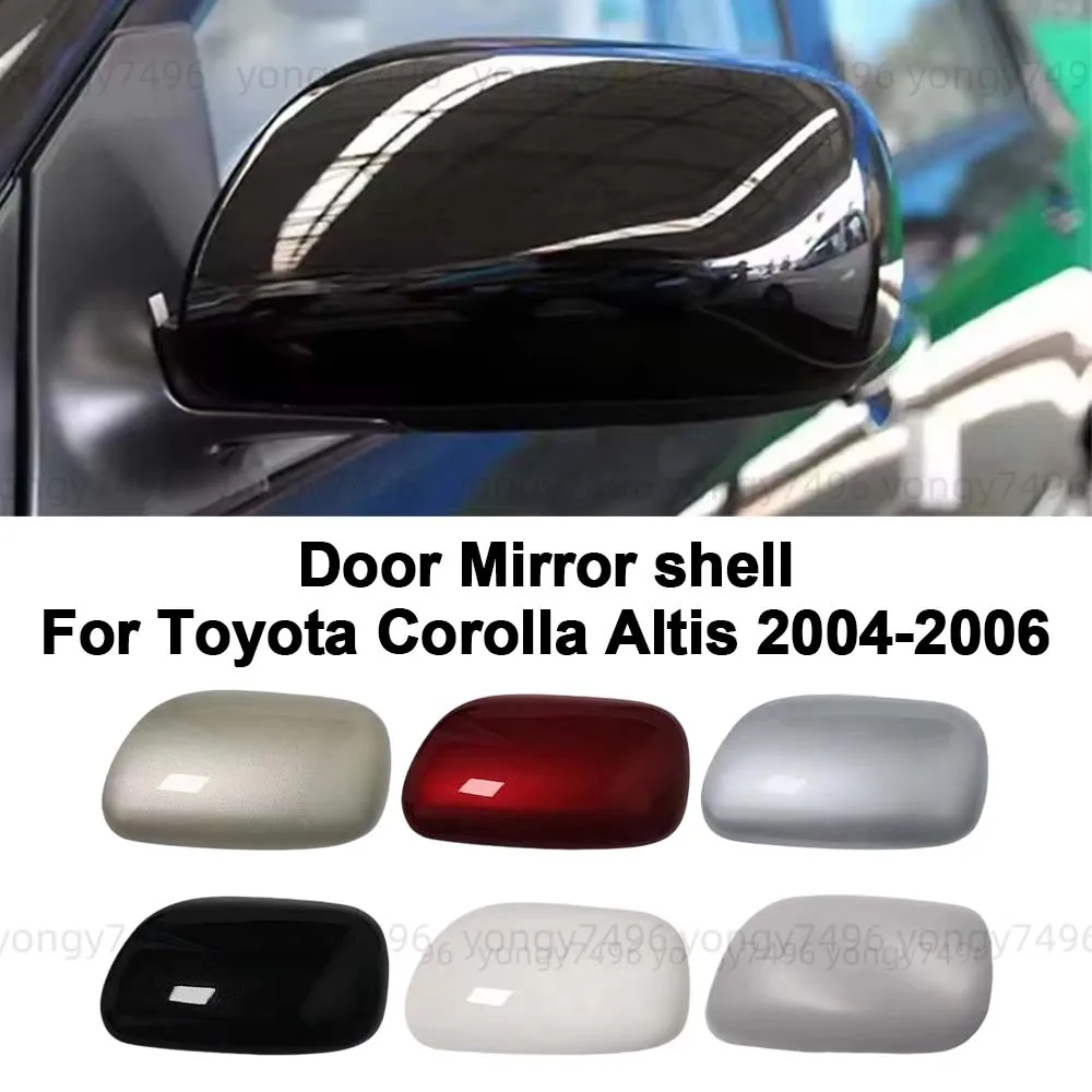 Car Upgrade For Toyota Corolla Altis 2004-2006 Gray Glossy Black Silver Red Door Mirror Protective Cover Shell Rearview