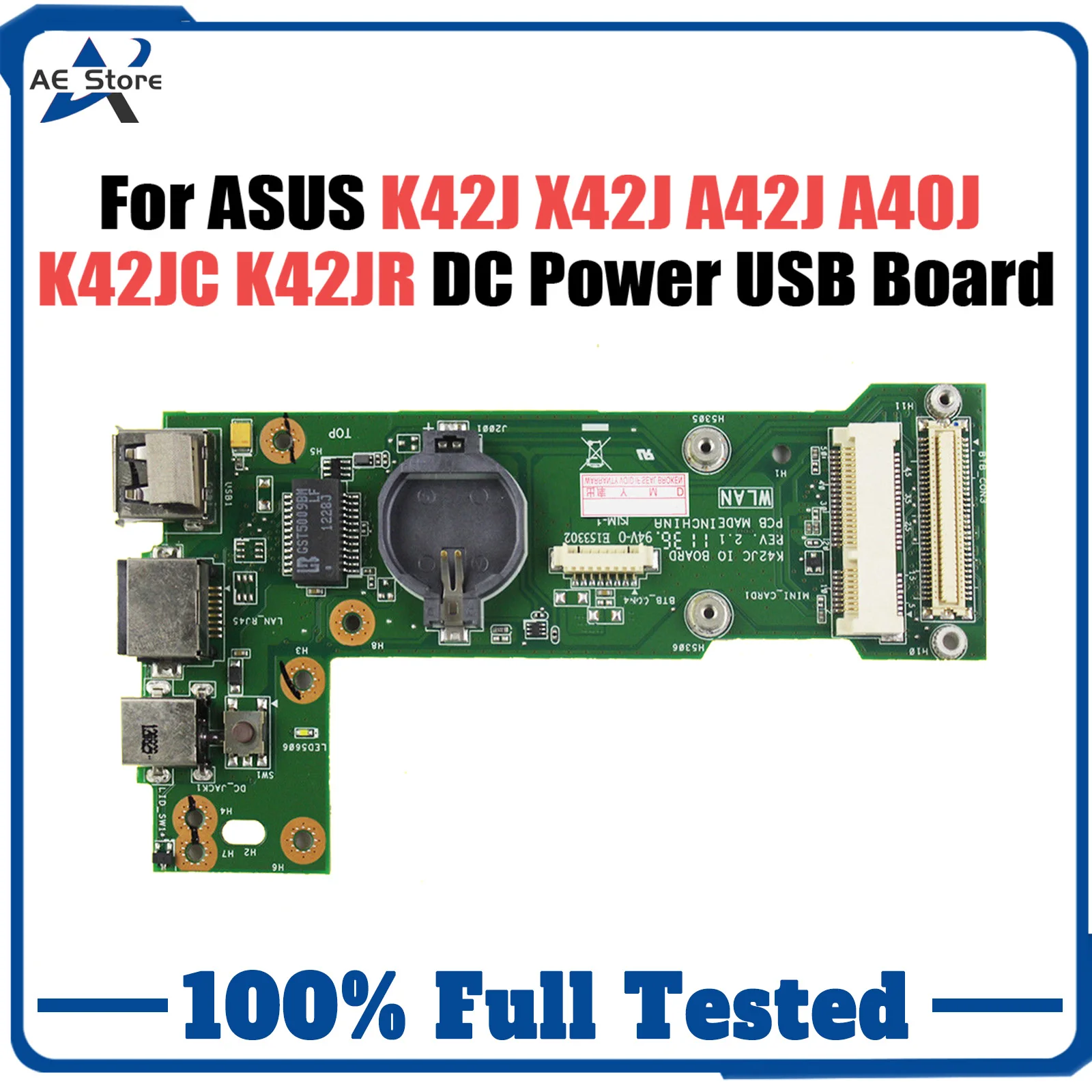 DC Power USB Board For Asus K42J X42J A42J A40J K42JC K42JR K42JZ K42JY K42JV x42D K42D K42F board