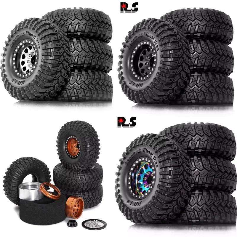 Red Spider R221 Beadlock RC Crawler Tires And Wheels For RS SCX10 III CJ7 4083 FMS LC80 1/10 Off Road RC Climber Upgrade Parts