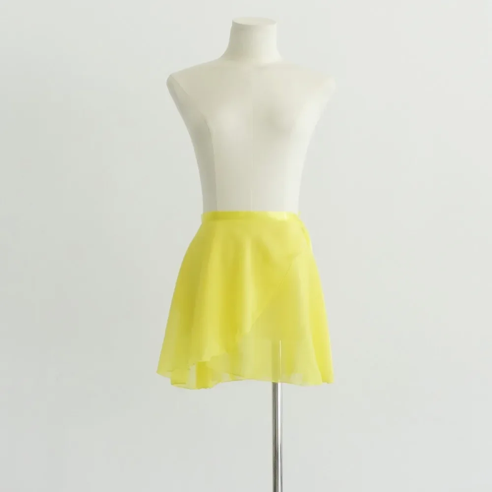 Children's Ballet Dance Skirt Girls' Practice Clothes Gauze Skirt Chiffon Apron Dancing Lace-up One-piece Skirt 2025