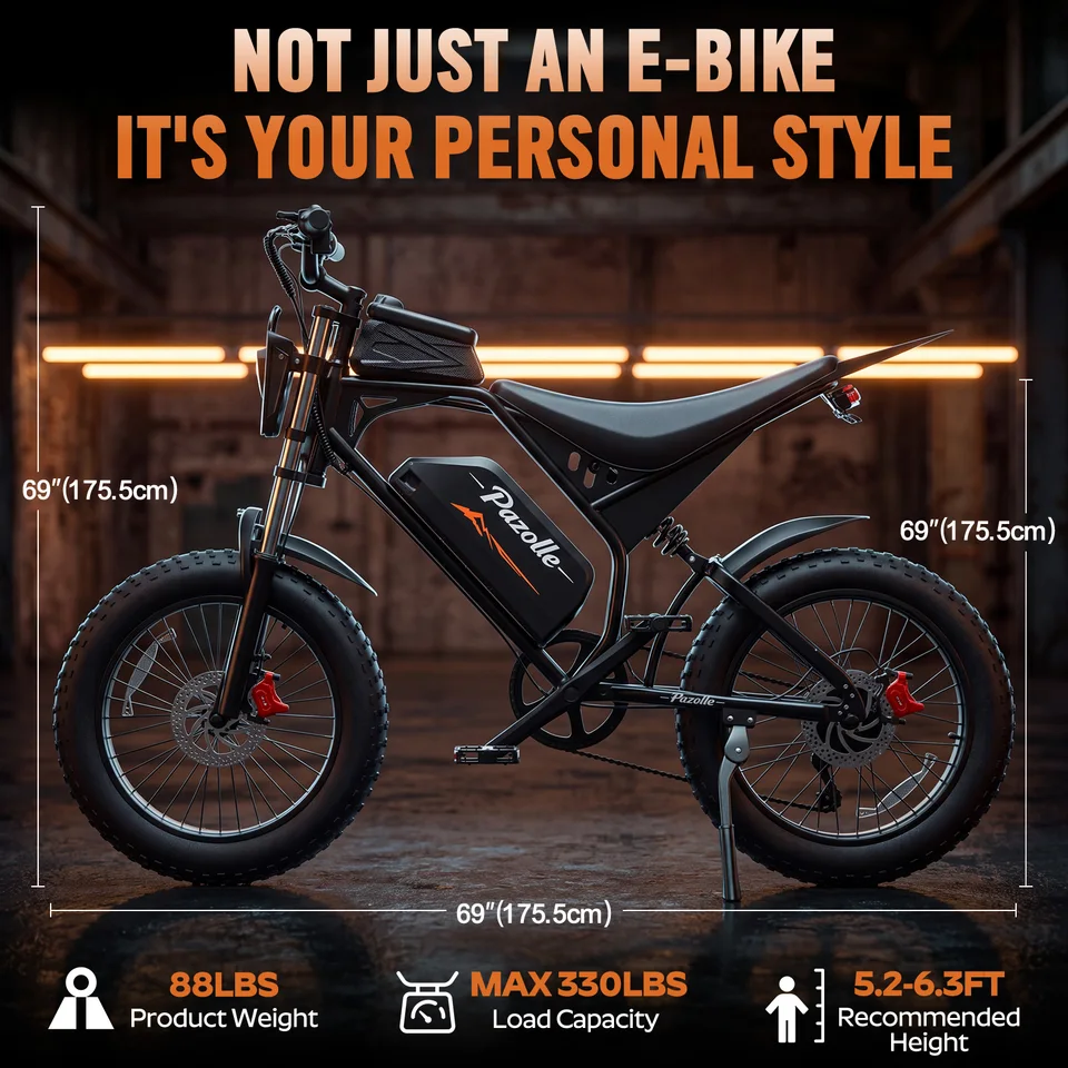 Peak 2000W Electric Dirt Bike for Adults 37MPH 52/25Ah Battery Hydraulic Brake Full Suspension Electric Motorcycle image 8