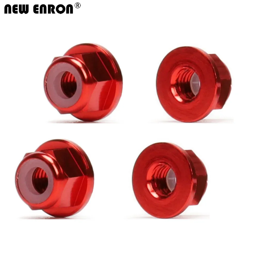 4Pc Aluminum M4 Wheel Nuts Nylon Locking 1747 3647 FOR RC Car Traxxas TRX4 Revo EREVO Slash Hoss Rustler Stampede Rally Jato