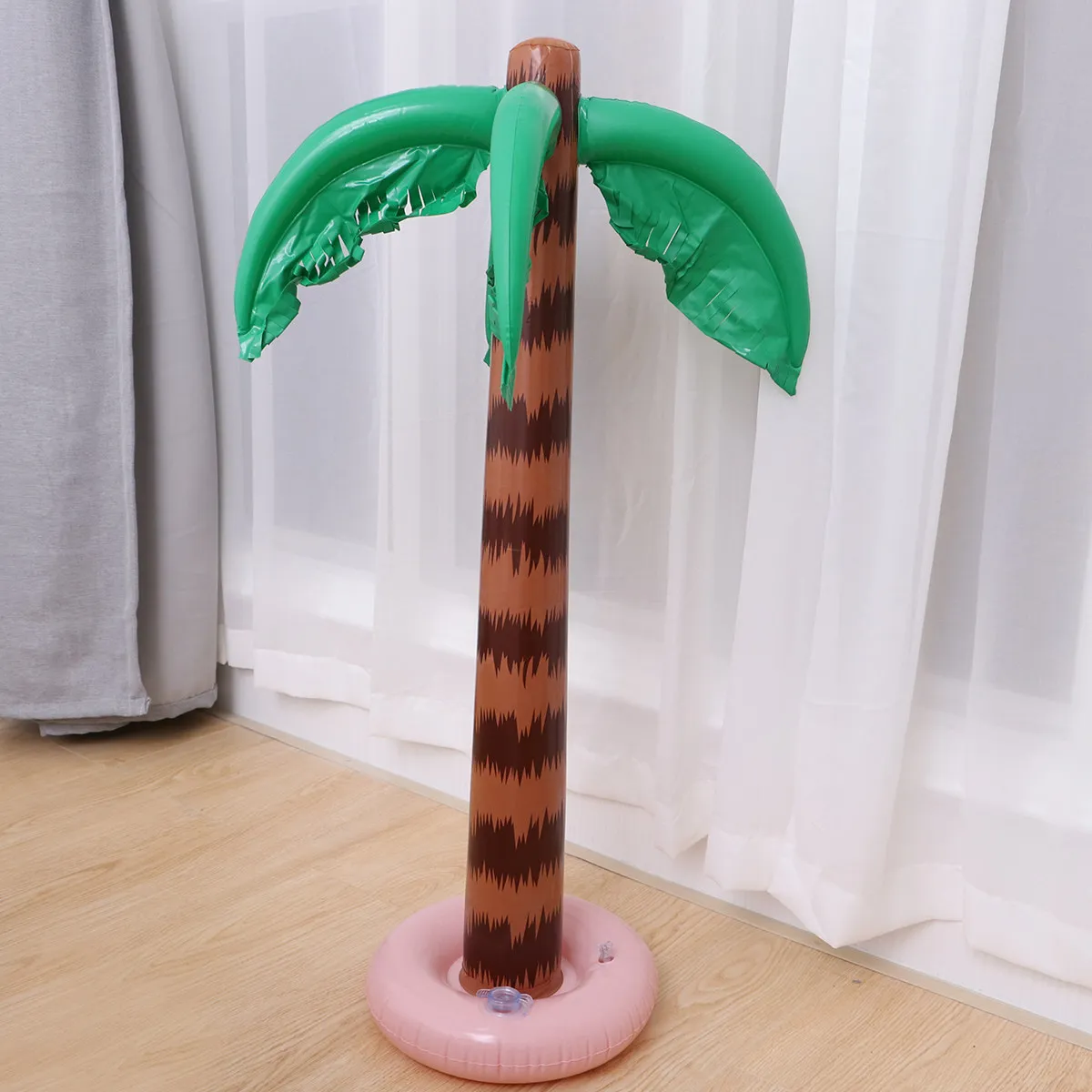 ต้นปาล์มเป่าลมขนาดใหญ่ ของตกแต่งปาร์ตี้ธีมทรอปิคอล สำหรับสระว่ายน้ำ ชายหาด ฉากหลังงานเลี้ยงฮาวาย