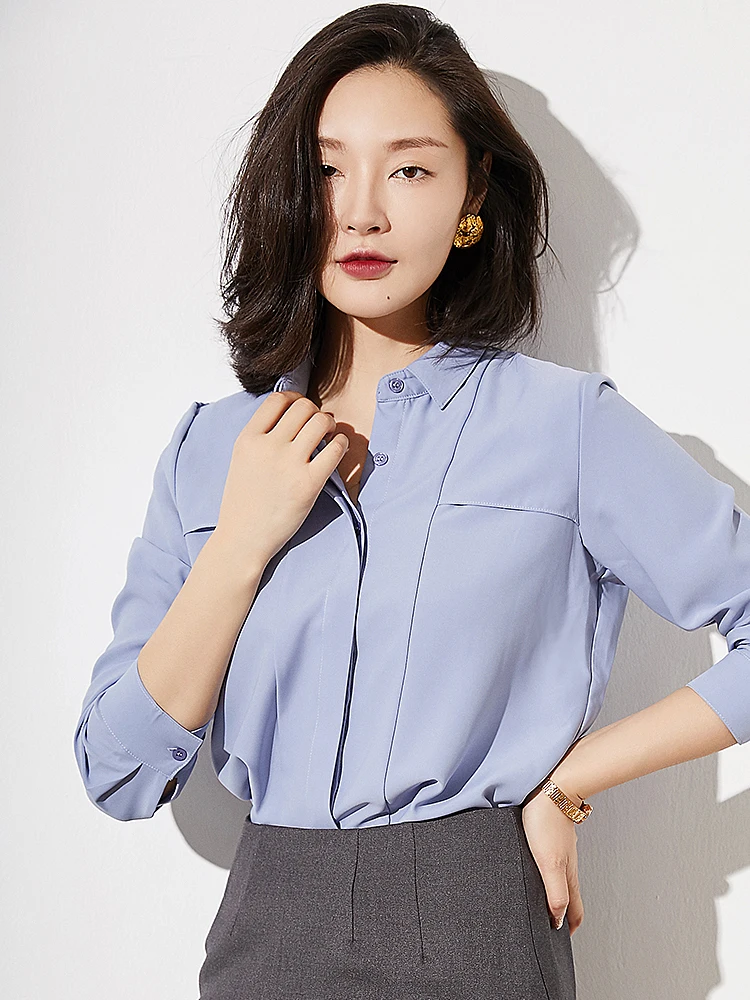 

Professional Women's Chiffon Shirt Fashionable Base Layer Top Versatile Autumn New Style Trendy Bottoming Upper Apparel