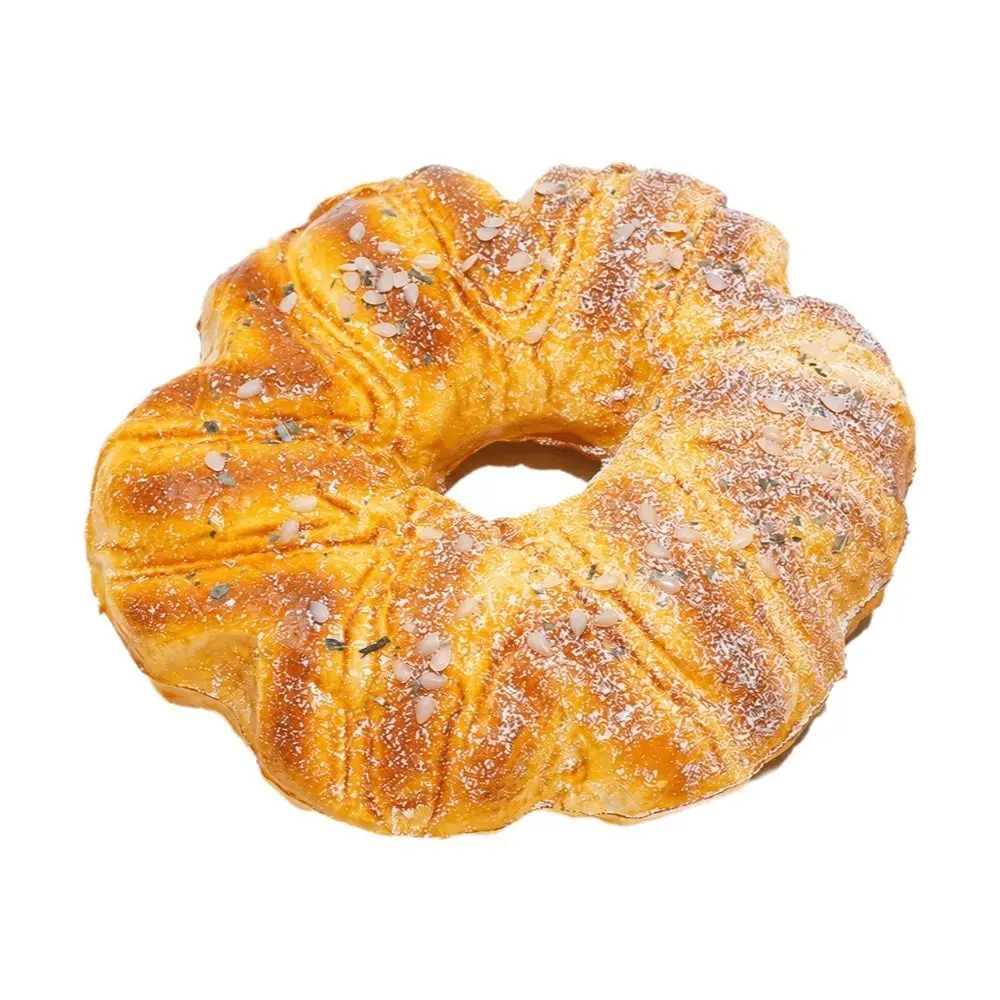 Realistic Soft Simulation Bread PU Stress Relief Squeeze Waffle Biscuit Pineapple Bun Realistic Food Fidget Photography Props